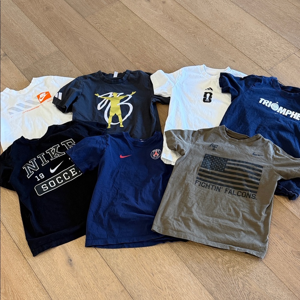 Nike & Adidas Kids Graphic Tees Assorted Colors - Size Medium